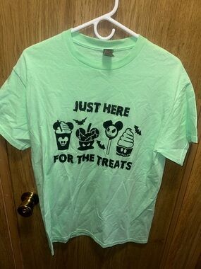 Custom Gildan Mint Green Graphic Tee with Black Print